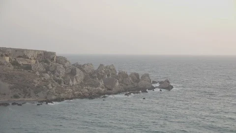 Cliff Landscape at the beach Stock Footage