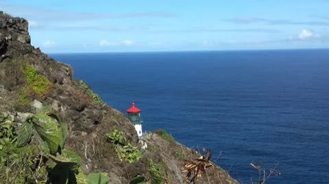 Cliff Lighthouse 2 Video stock 10596675