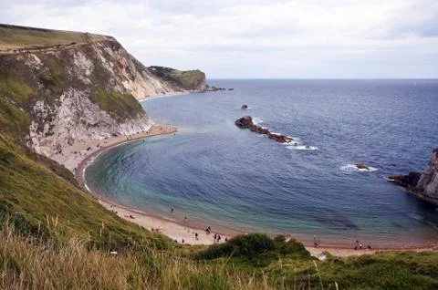 Cliff line in Dorset Foto stock