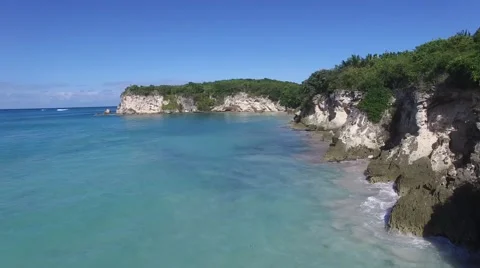 Cliff macao beach Stock Footage