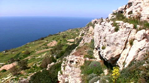 Cliff at Malta 2 Stock Footage 641392