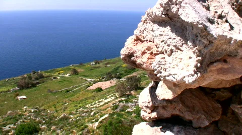 Cliff at Malta Stock Footage 641388