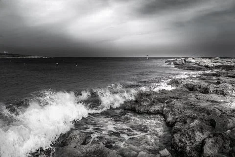 The cliff in Malta Stock Photos
