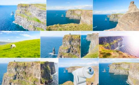 Cliff of moher set Stock Photos