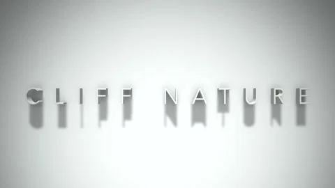 Cliff nature 3D title animation with shadows on a white background Stock Footage 298005451