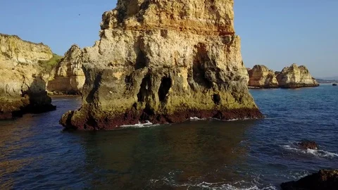 Cliff in the ocean Stock Footage 80846535