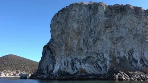 Cliff at Prespa lake in Greece Stock Footage 270616624