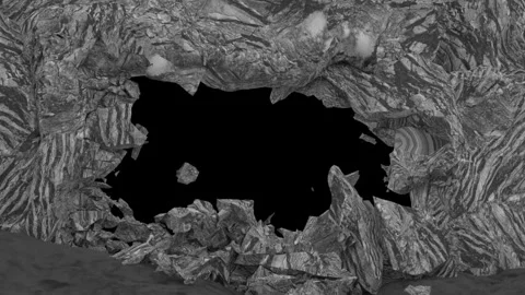 Cliff resolution animation Stock Footage 303136431