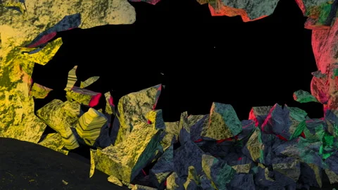 Cliff resolution animation Stock Footage 303136781