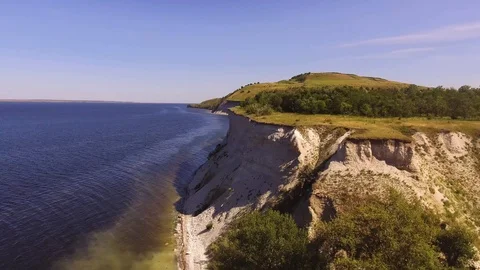 Cliff on the river Bank Video stock 115065307