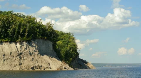 Cliff on river Stock Footage 39965503