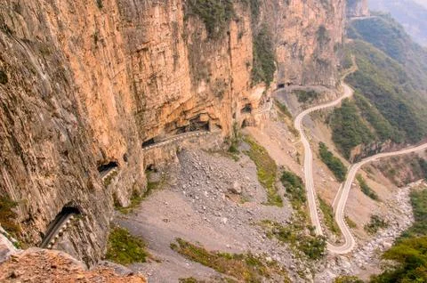 Cliff road Stock Photos