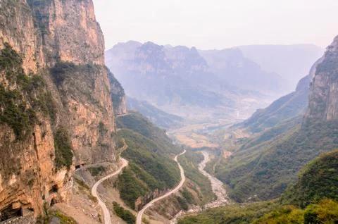 Cliff road Stock Photos