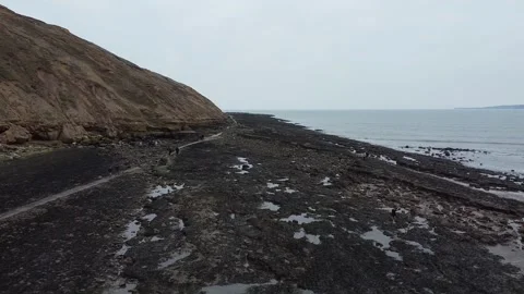 Cliff Rock Sea Drone 库存影片 233501488