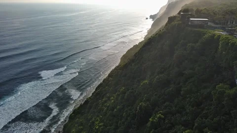 Cliff on the sea. Bali Stock Footage 255632368