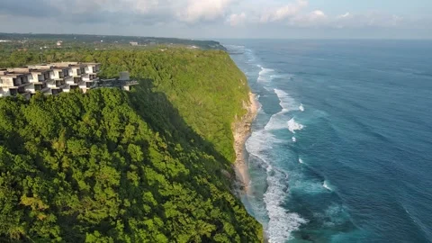 Cliff on the sea. Bali Stock Footage 255632729