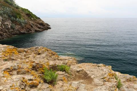 Cliff with the sea Foto stock