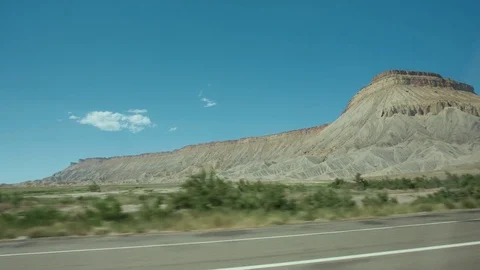 Cliff side in the middle of the dessert Video stock 79851872