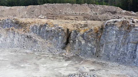 Cliff side in quarry Stock Footage 110629340