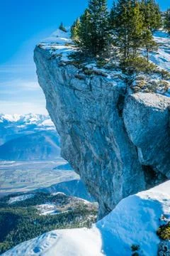 Cliff with snow Foto stock