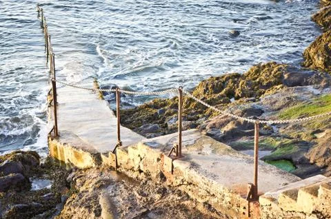 Cliff steps Stock Photos