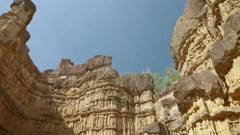 Cliff stone of Pha Chor is tourist attraction place at the Doi Lo Stock Footage 155697995