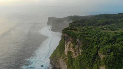 Cliff on sunset, Bali Stock Footage 91282553