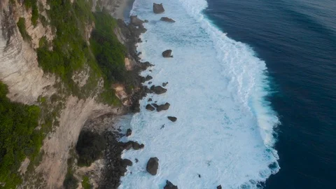 Cliff on sunset, Bali Stock Footage 91283770