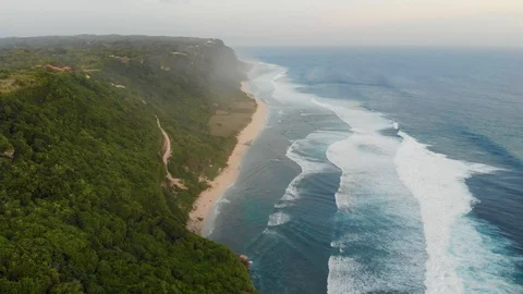 Cliff on sunset, Bali Stock Footage 91283907