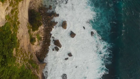 Cliff on sunset, Bali Stock Footage 91283908