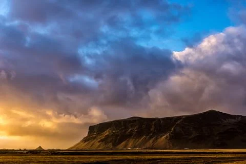 Cliff in sunset Foto stock