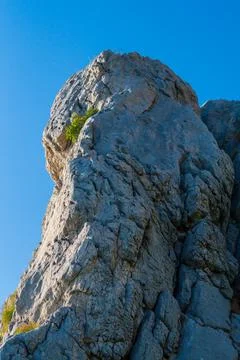 Cliff in sunshine Stock Photos