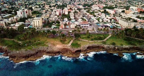 Cliff Tilt to Sea Stock Footage 97359895