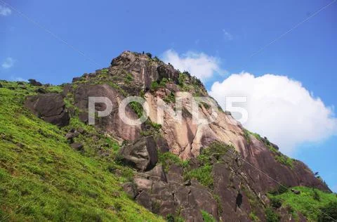 Cliff under the bule sky of china Stock Photos