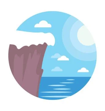 Cliff Vector Icon Stock Illustration