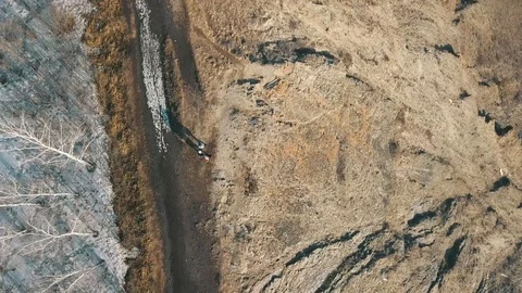 The cliff. View from above. 库存影片 89661967