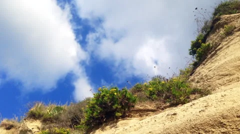 Cliff view with blue sky Stock Footage 67897367