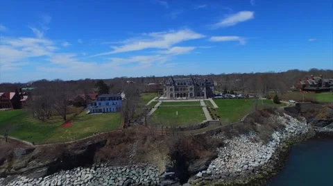 Cliff walk with Mansions Stock Footage 50795746