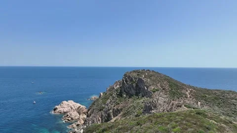 Cliffapproachlong 012 – Cap Taillat, French Riviera Stock Footage 309420153