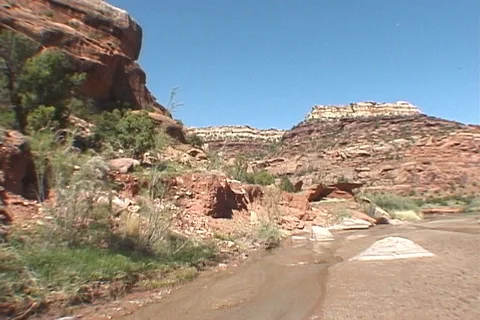 Cliffs Above the Dolores River Stock Footage 93031951
