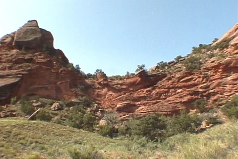 Cliffs Above the Dolores River Stock Footage 93203688
