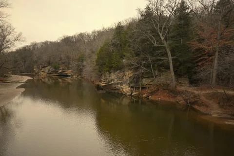 Cliffs Along the Creek Stock Photos