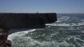 Cliffs and foamy sea coastline at Portugal southern tourism spot Sagres 4k 4k or 4k+ Resolution