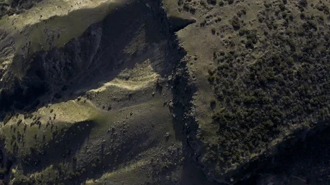 Cliffs and Hill Top View Vídeo Stock 122350495