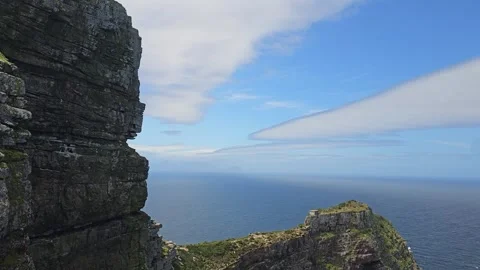Cliffs and Lighthouse on the Summit, Cape Point, Cape Peninsula, South Africa 8K Stock-Footage 347956940