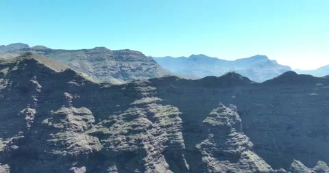 Cliffs and Mountains of Gran Canaria Stock Footage 235895478