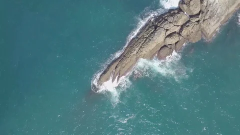 Cliffs and ocean Stock Footage 92685530