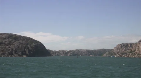 Cliffs and the ocean, Smogen, Bohuslan, Sweden. Stock Footage 51850564