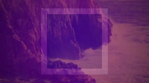 Cliffs And Ocean Waves Motion Loop Stock Footage 201744843