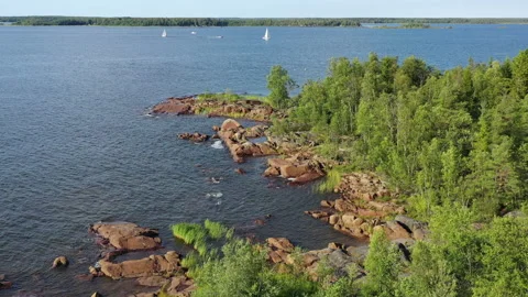 Cliffs And Rocks At The Beach Stock Footage 169093080